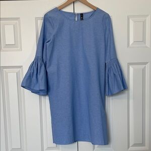 Design Lab Blue Bell Sleeve Blue Dress